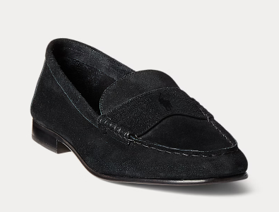 Geprägter-Pony-Suede-Penny-Loafer