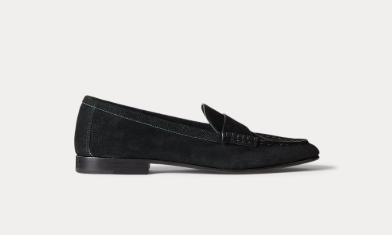 Geprägter-Pony-Suede-Penny-Loafer